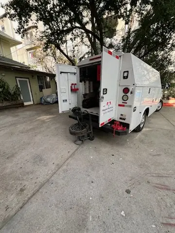 Magnet Plumbing service vehicle on-site for Faucet Repair in Fishhook